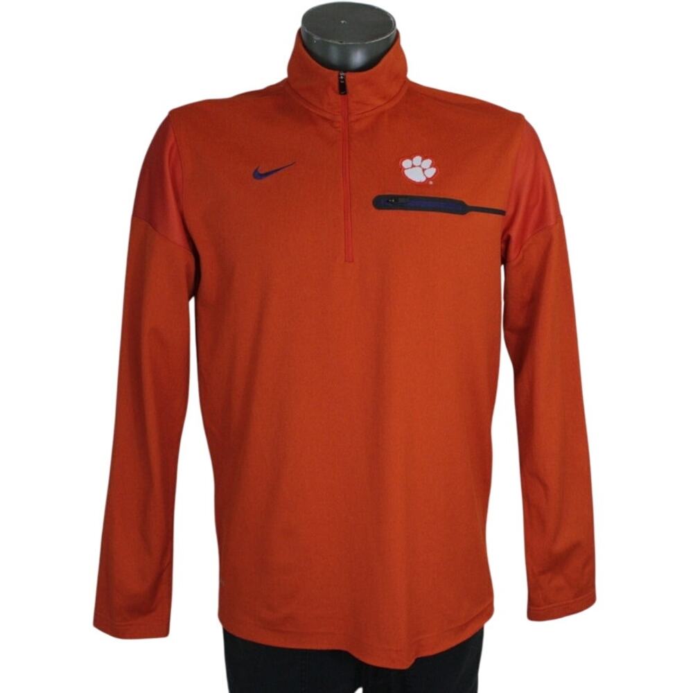 Clemson Tigers Nike Dri-FIT 1/4 Zip Pullover Mens M Orange NCAA Golf